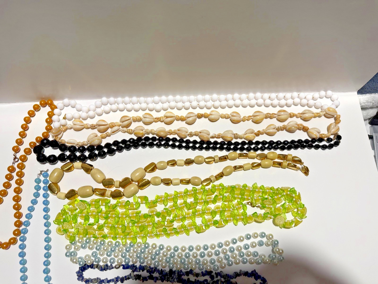 Lot of 10 Long Beaded Necklaces (2 Branded)