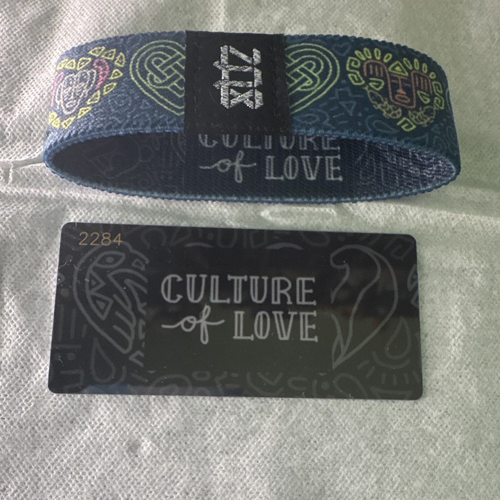 ZOX Multicolor Fabric Wristband “Culture of Love”