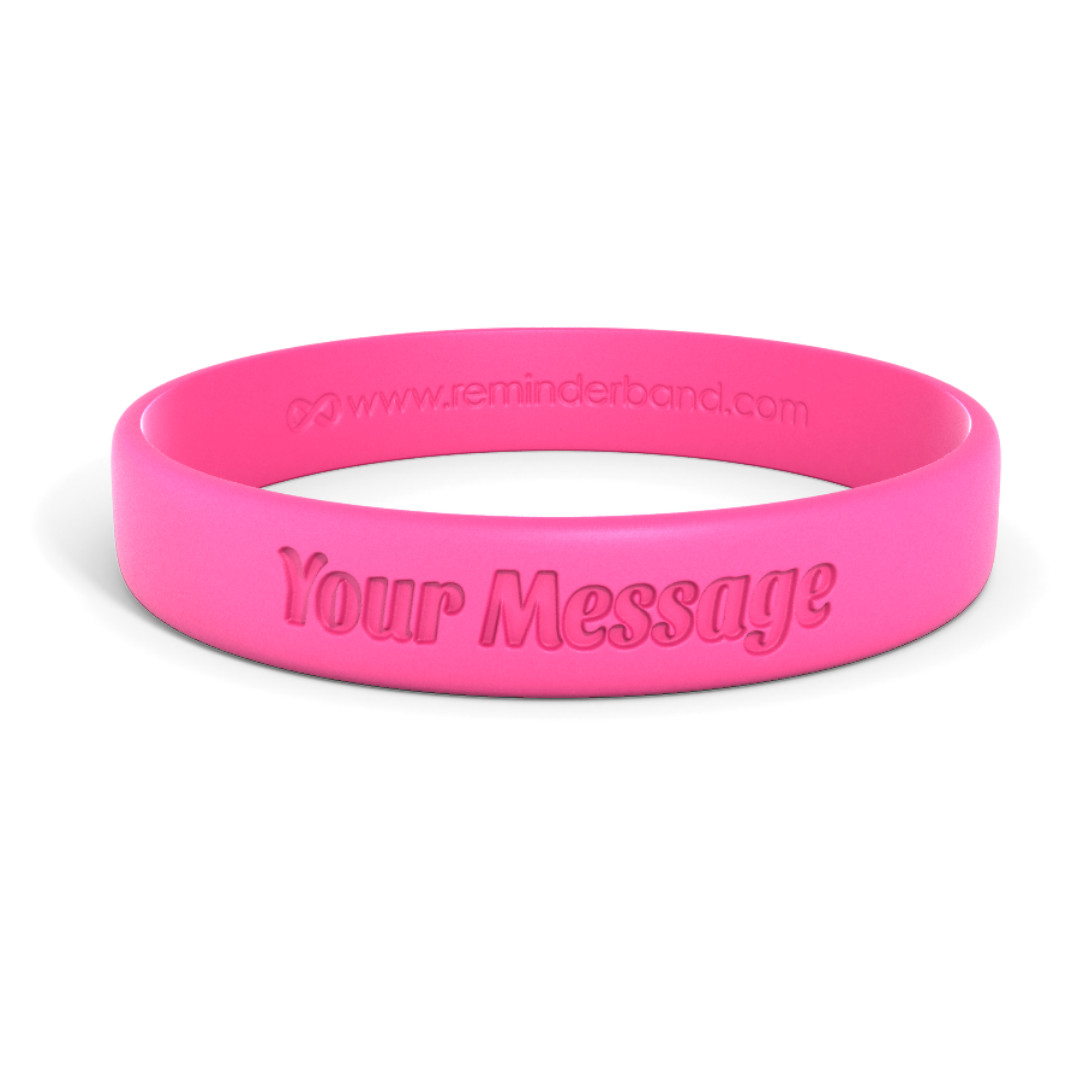 Classic Custom Debossed Silicone Wristbands – Personalized Rubber Bracelets
