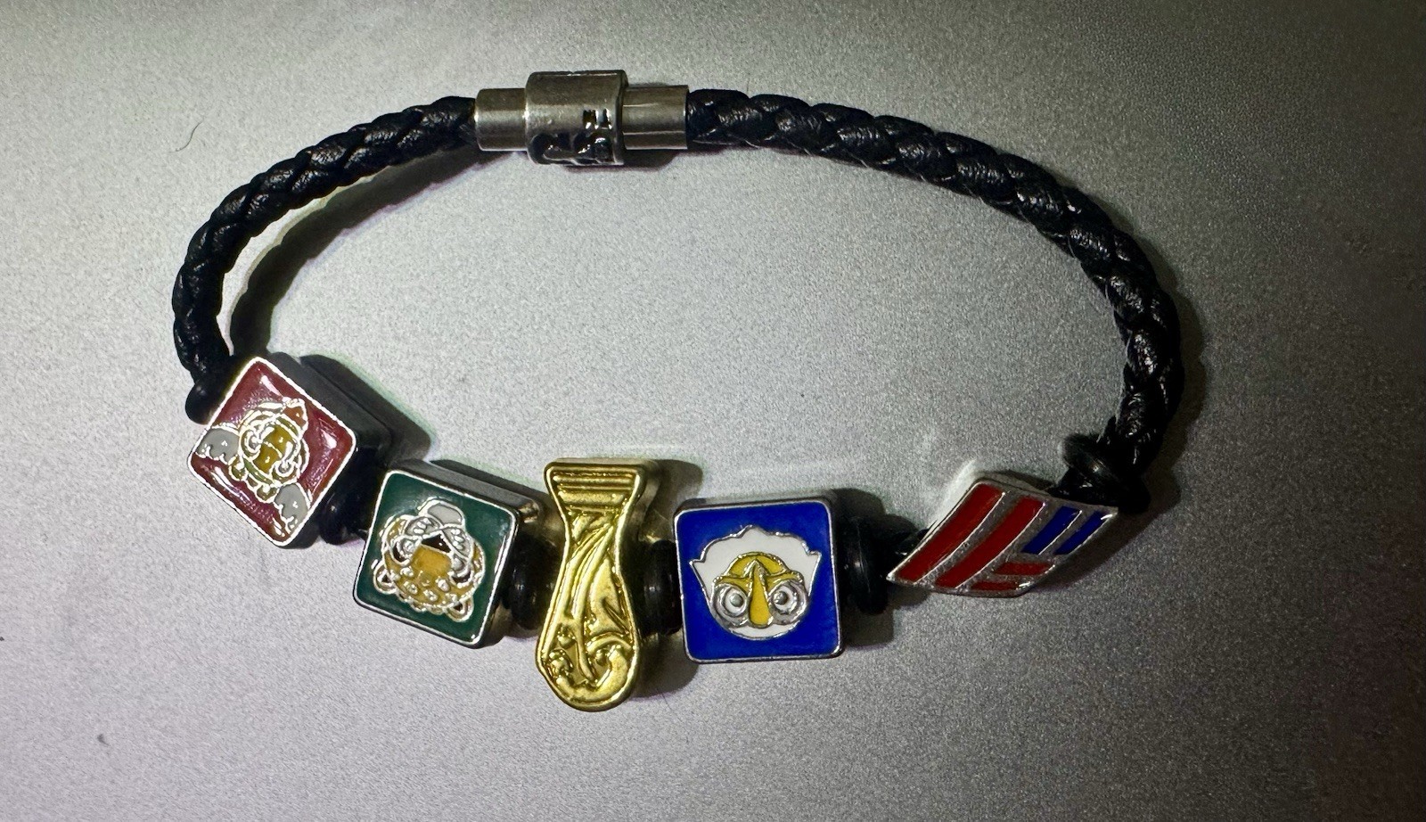 FIFA World Cup 26 Bank of America Braided Fan Band Charm Bead Bracelet Black