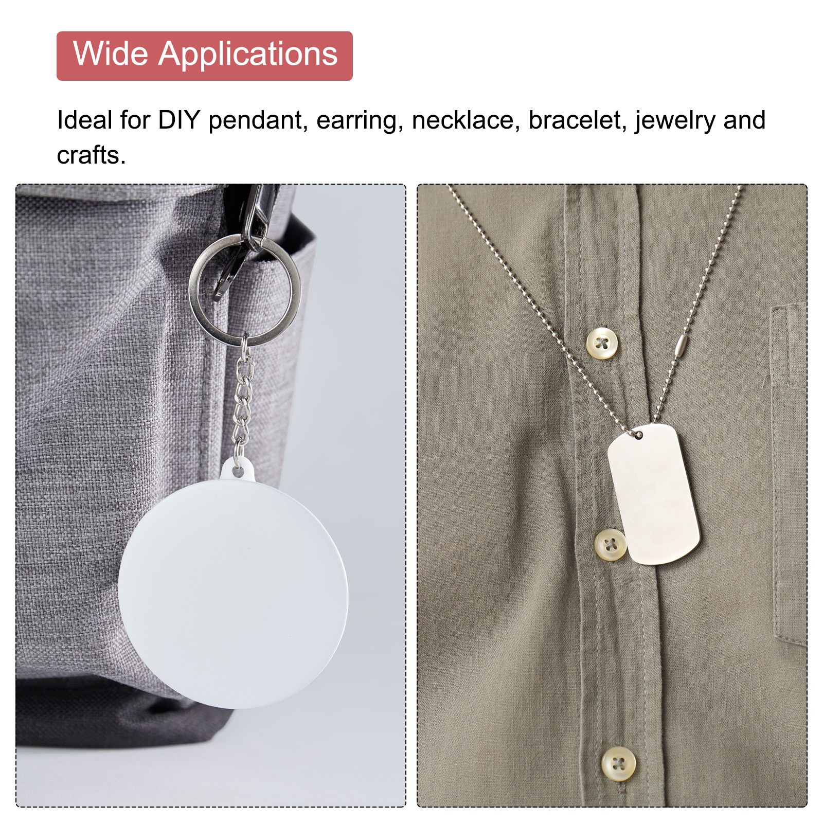 30Pcs for Engraving Empty Stainless Steel Tag, 1.8x80mm