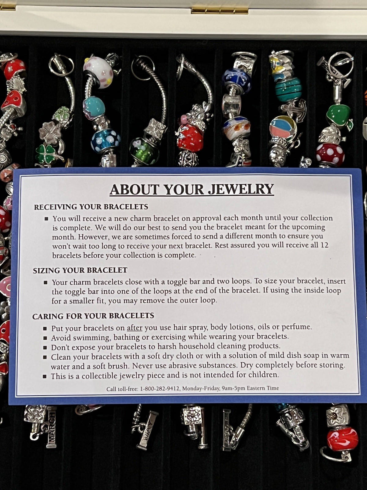 Willabee And Ward Charm Bracelet Set & Case Monthly Holidays Set of 12