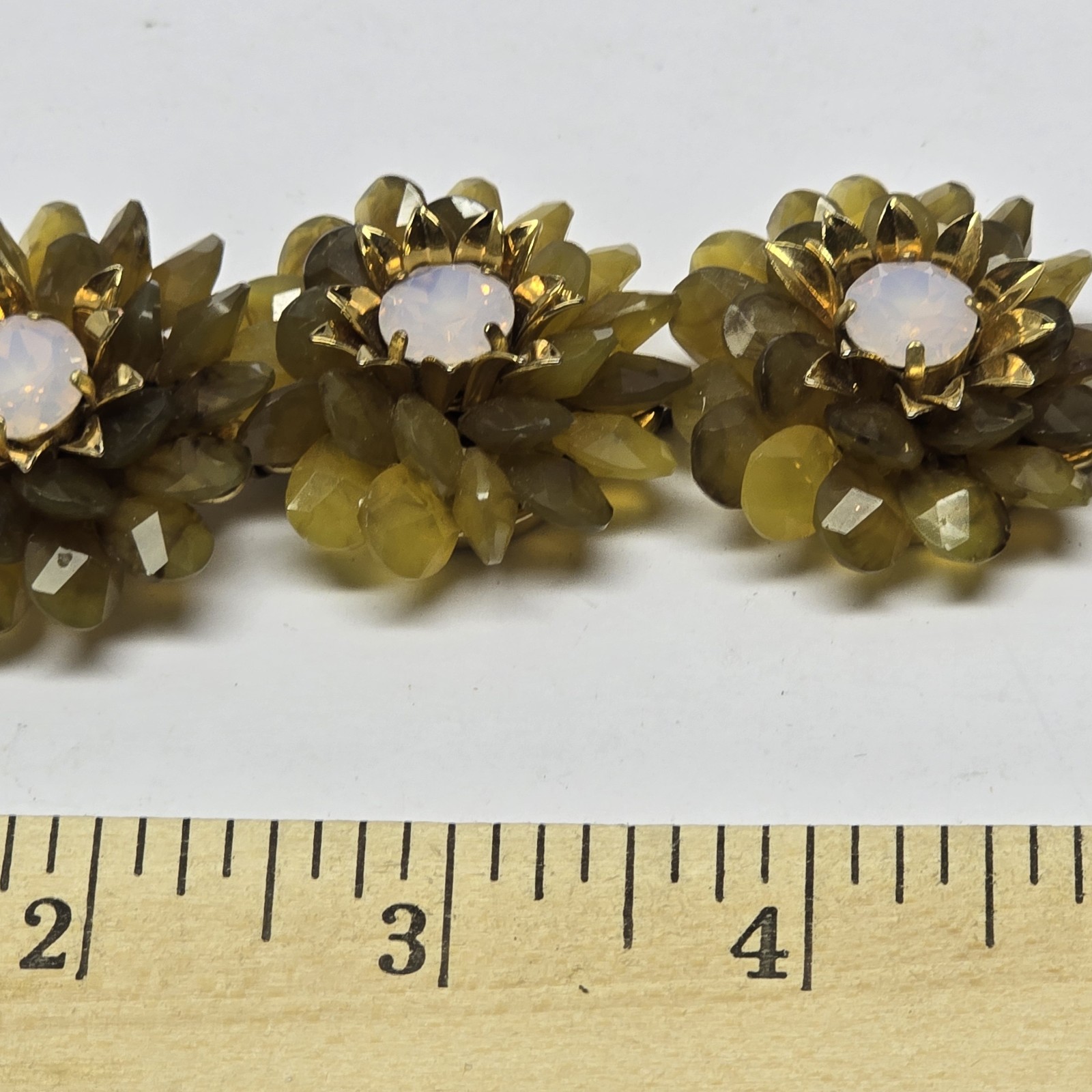 Beautiful J. Crew 3D Flower Link Bracelet Gold Tone 8″