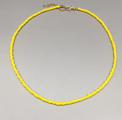 Citrine Choker Necklace 2mm Crystal Gemstone Faceted Beads Minimalist Dainty