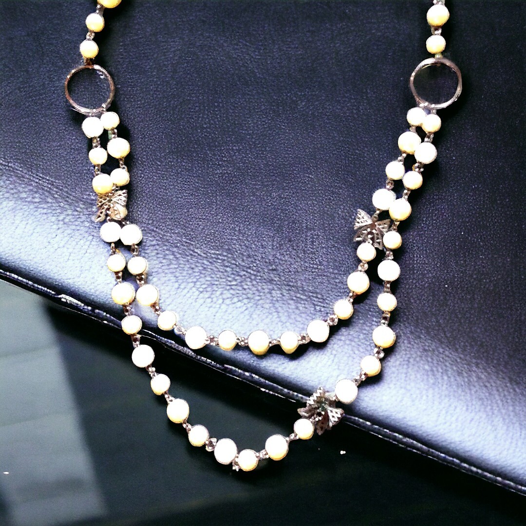 Bijoux Terner Faux Pearls & Bows Layered Necklace
