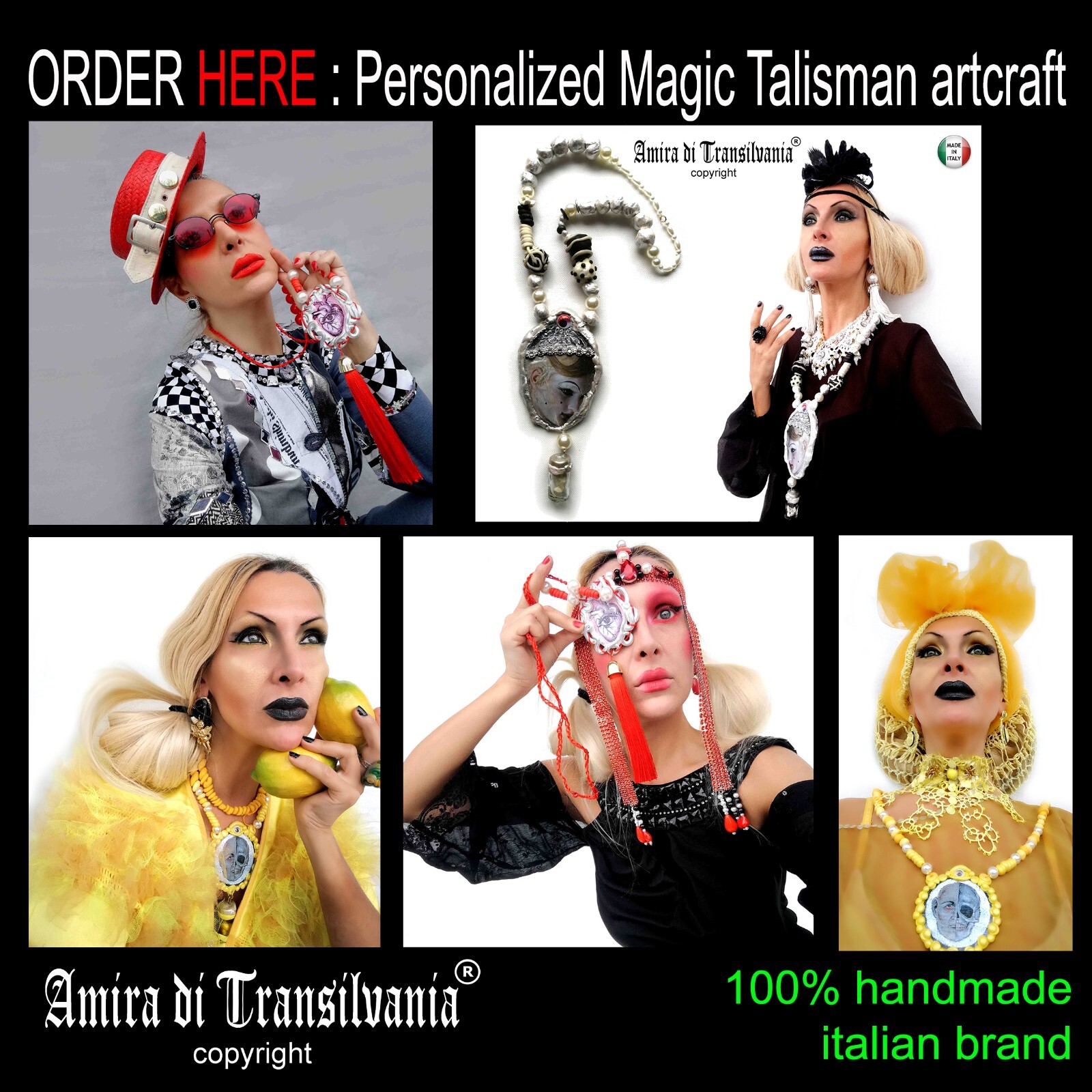 Green Witch Wicca Talisman Celtic Amulet Pendant Charm Forest Leaf Cat Nature
