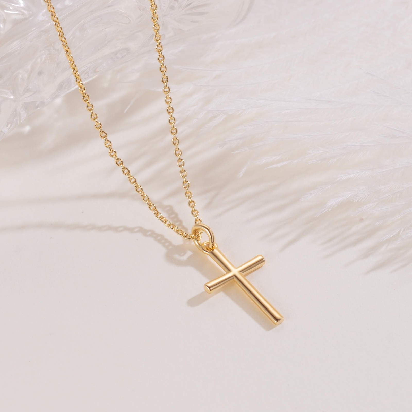 Gold Cross Necklaces for Women 14K Gold Cross Necklace for Women Crosses Pend…