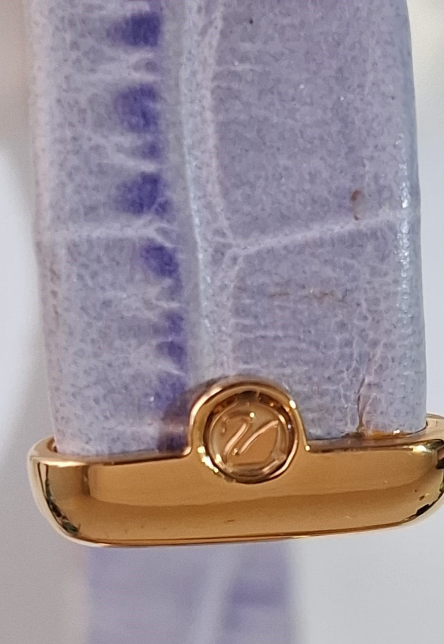 Swarovski Crystal Cuff Bangle Bracelet Gold Tone Purple Lavender Cluster