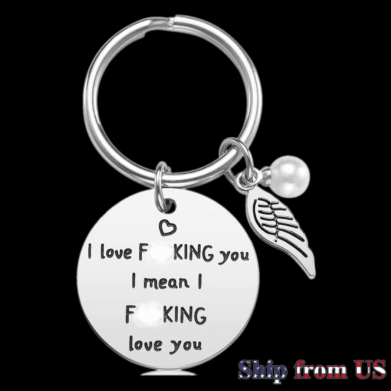 Valentine’s Day Gift For Her Girlfriend Wife Keychain Romantic Heart Love Tag
