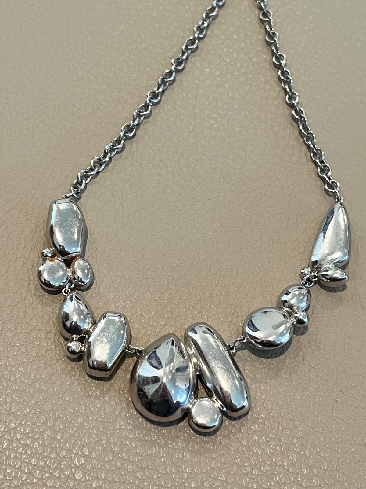 Touchstone by Swarovski Multi Color Crystal Silver Tone Rhodium Finish Necklace