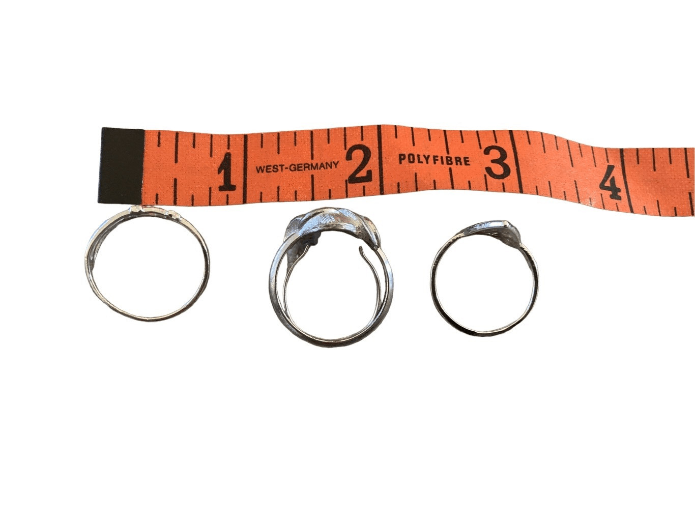 Lot of3 Vintage Rings Silver Tone Heart Moon Stars Jewelry Anniversary Love Gift