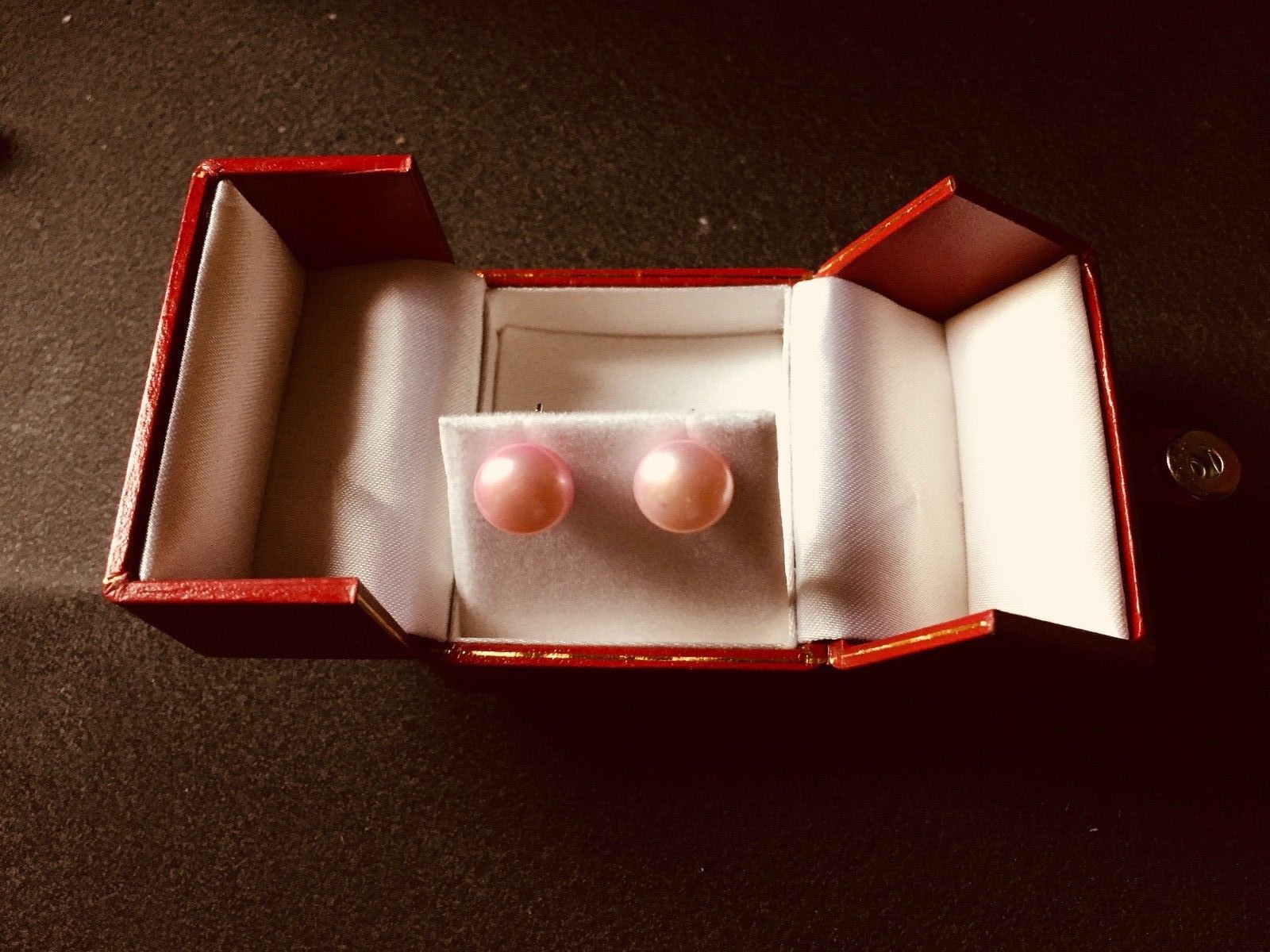 Guaranteed Genuine 12mm Select Hot Pink Pearl 925 Sterling Silver Stud Earrings