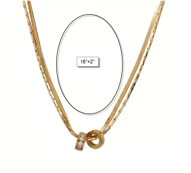 BRIGHTON BEACH Double Layer Clavicle Chain Necklace