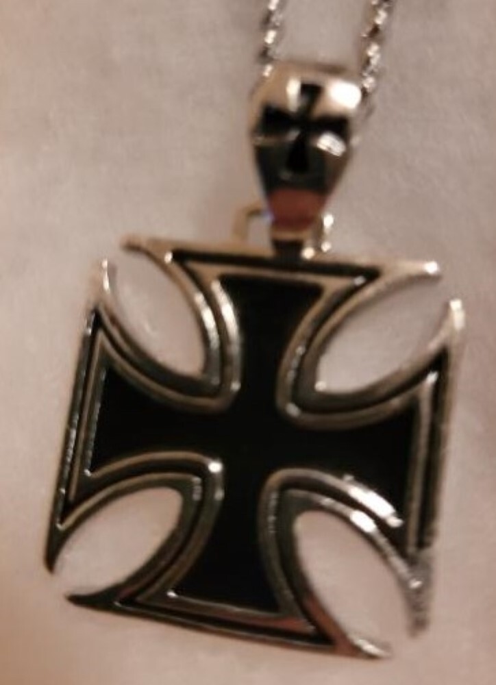 Iron Cross Black Necklace