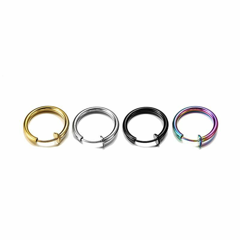 Solid Surgical Steel Hinge Segment Ear Clip Septum Clicker Tragus Earring↗