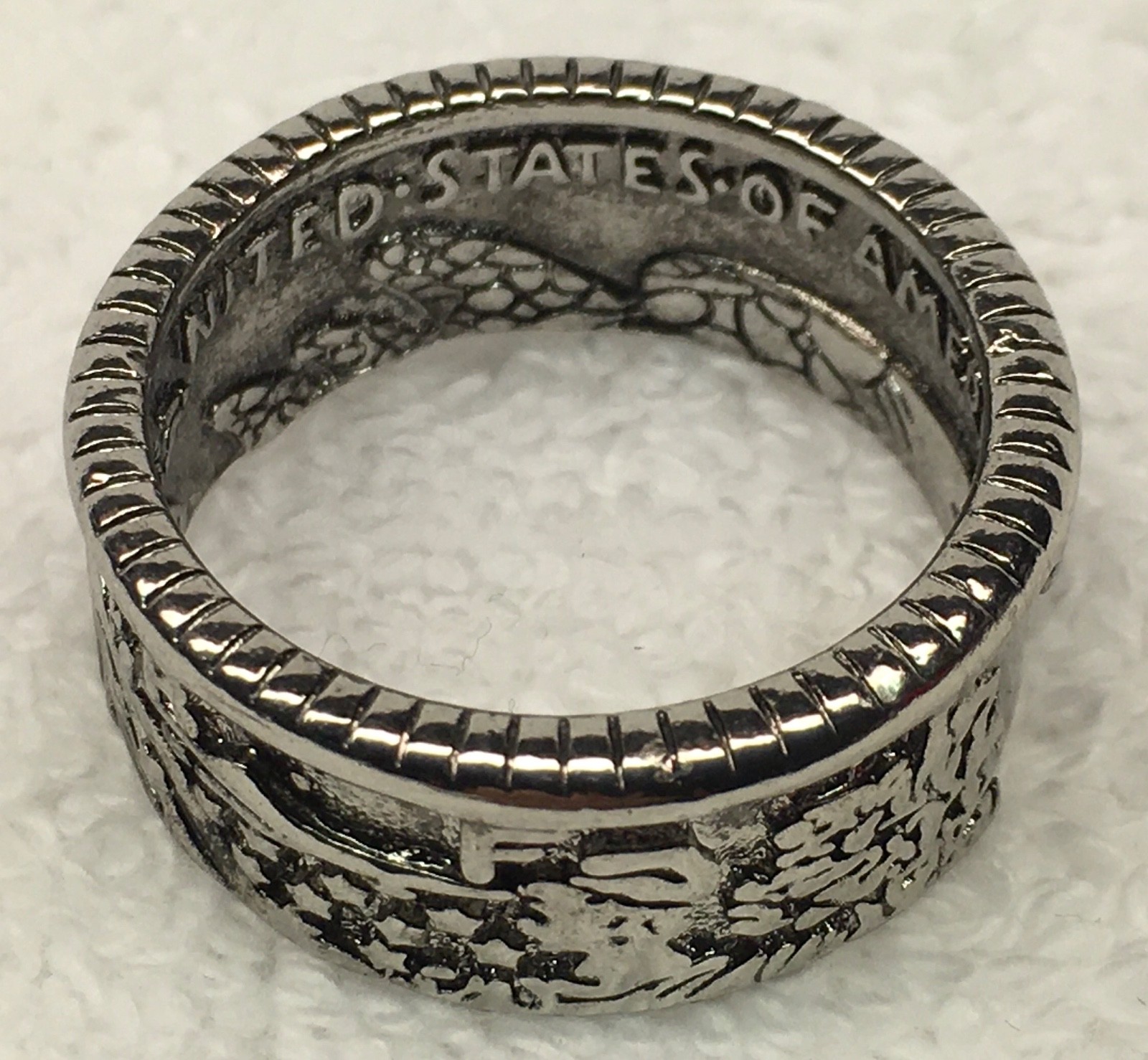United States Walking Liberty Half Dollar Coin Ring Costume Jewelry Size 11