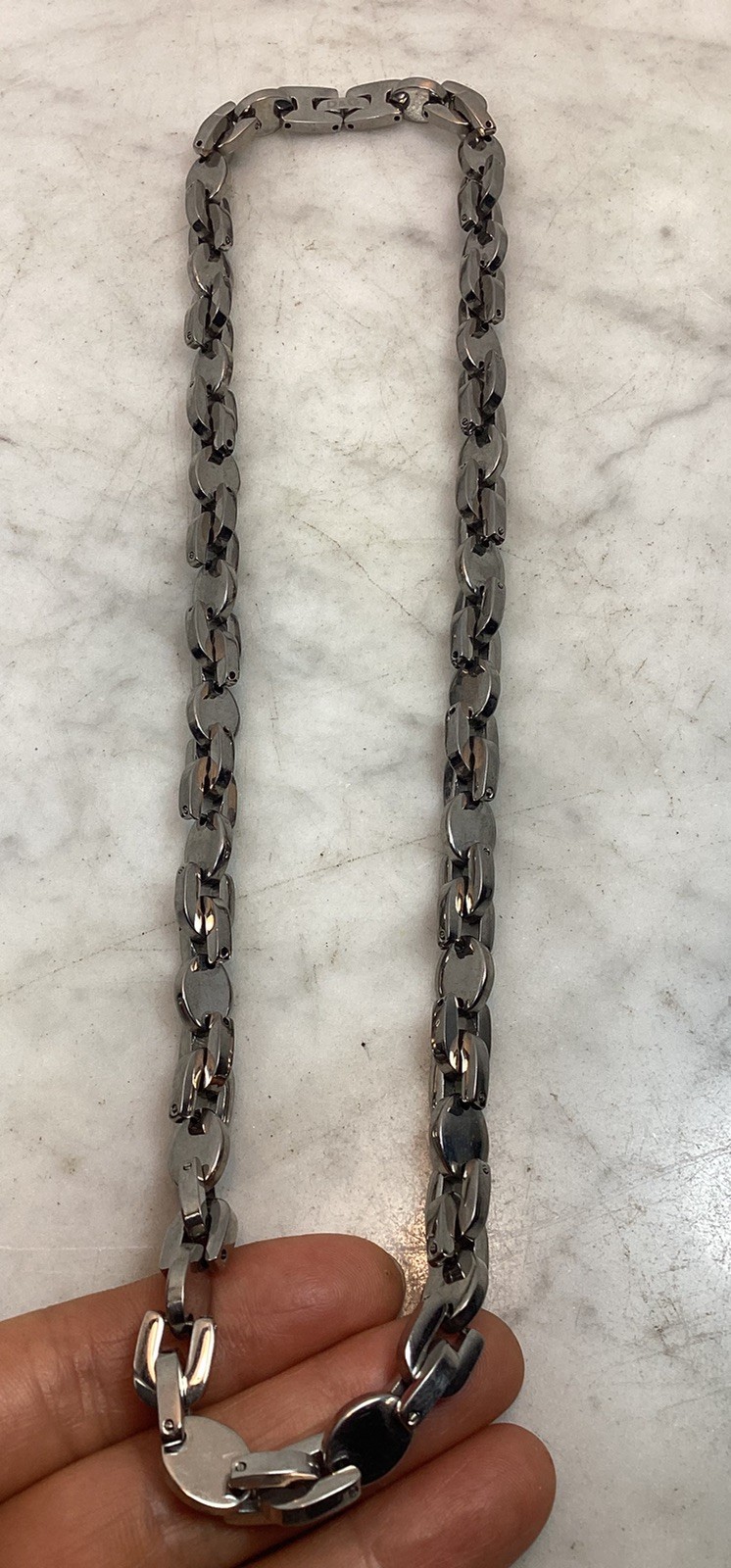 DOLCE & GABBANA D&G Stainless Link Chain Necklace 21.5” Long