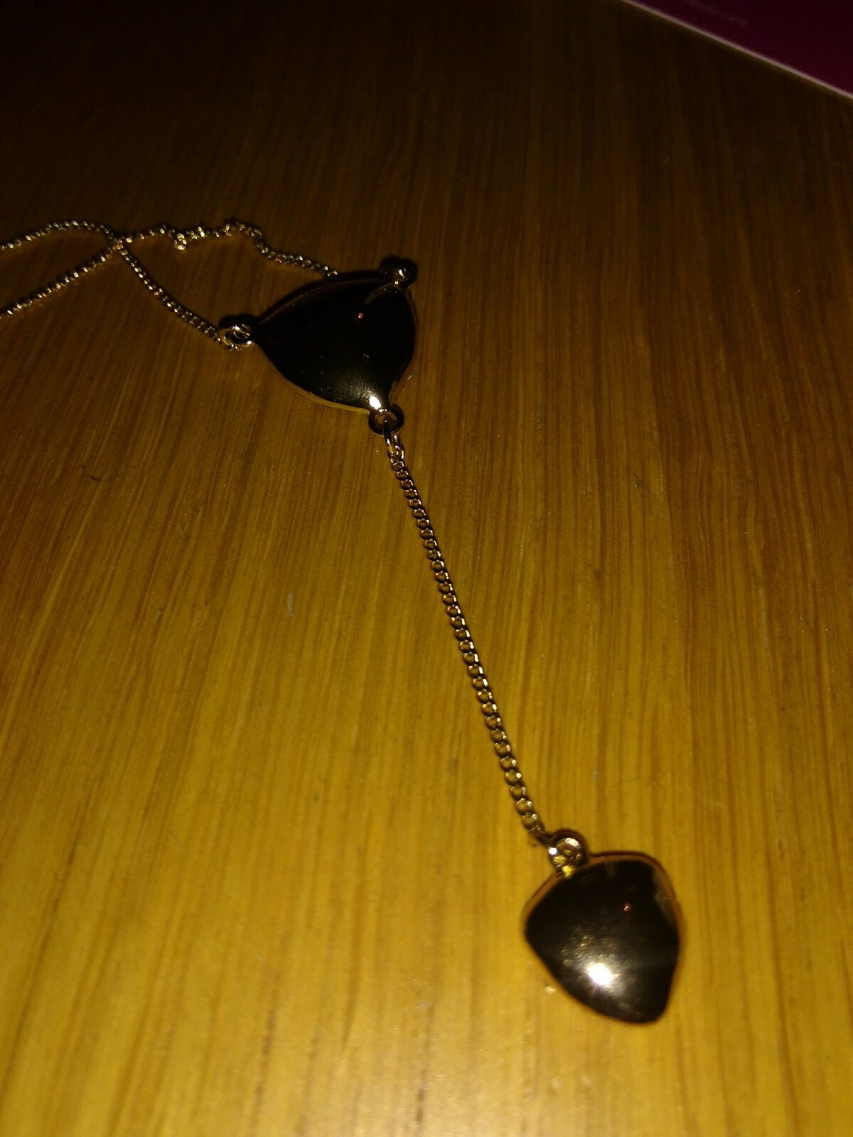 Rare Debenhams Jon Richard Purple Swarovski Crystal Drop Necklace Gold Tone