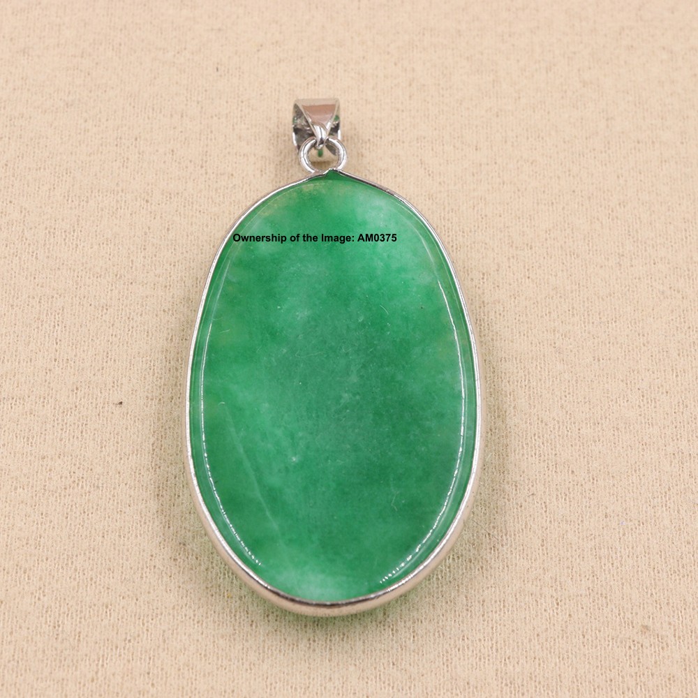 White Alloy Heating Jade Pendant For Women Men Green Buddha Lucky Pendant