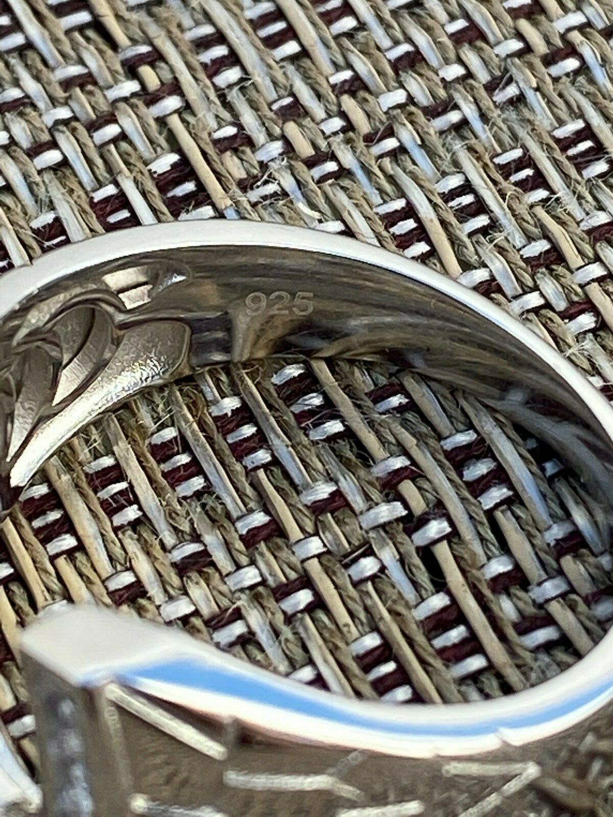 Men’s Real Solid 925 Sterling Silver Lucky Horseshoe Ring Iced CZ Hip Hip Pinky