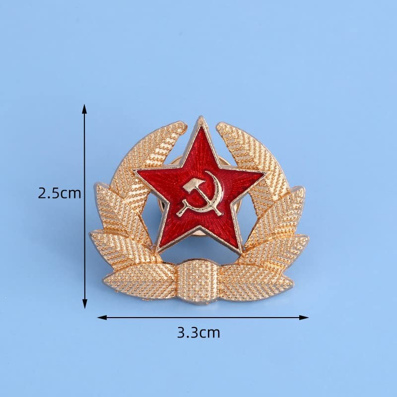 Ximimark 4 PCS Red Star Hammer Sickle Enamel Pin Retro USSR Symbol Brooch…