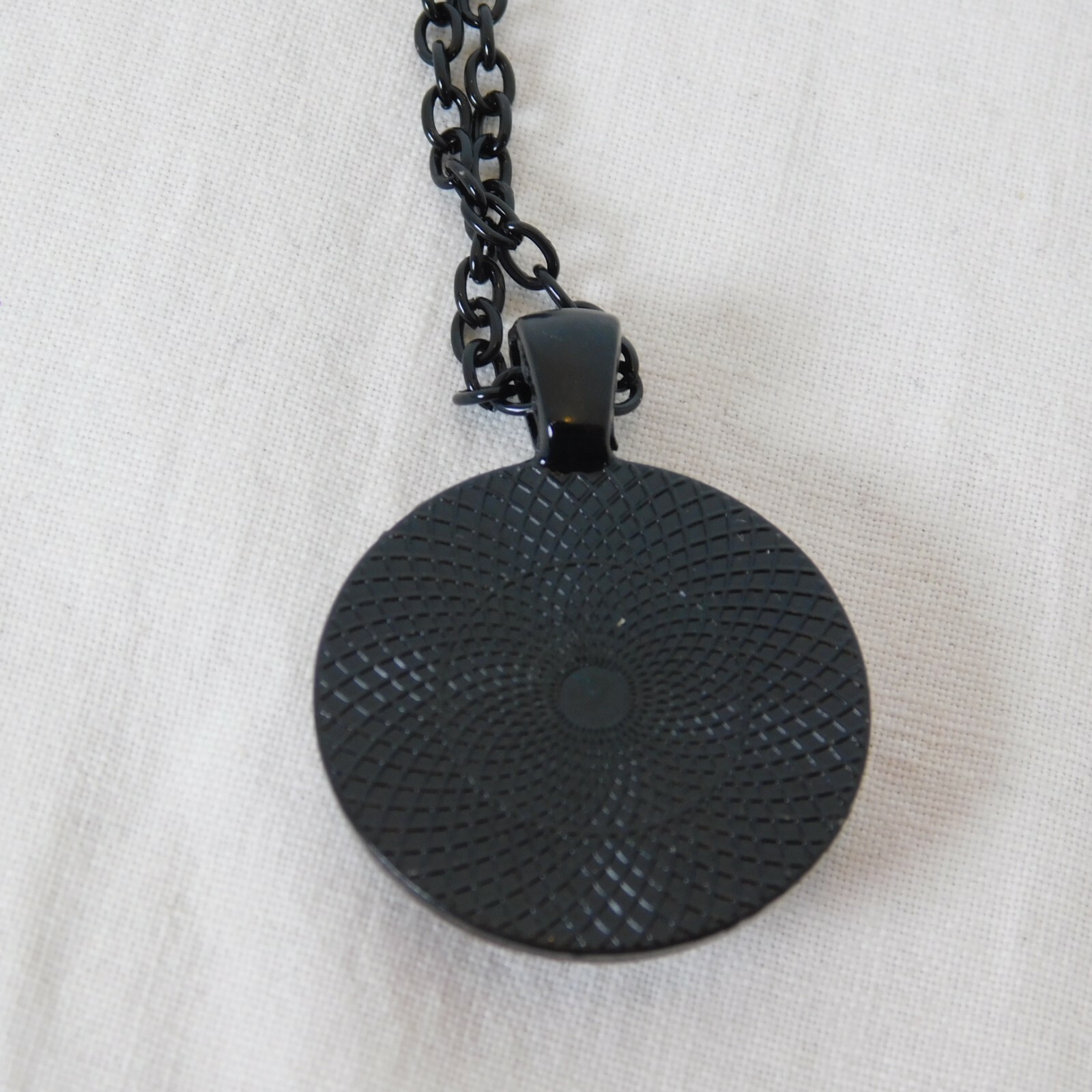Keep Calm and Love Gymnastics Sports Black Cabochon Pendant Chain Necklace Round