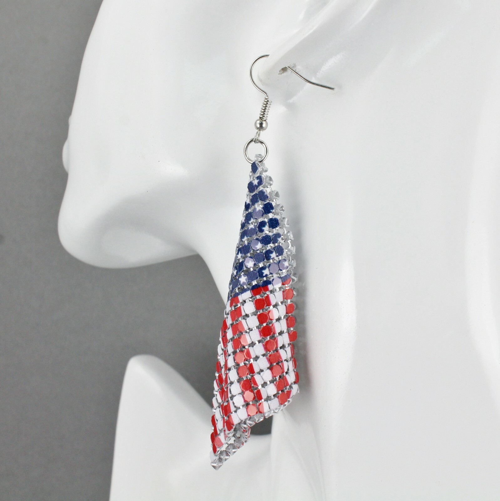 Stars and Stripes earrings Red White Blue American Flag earrings 4th of July