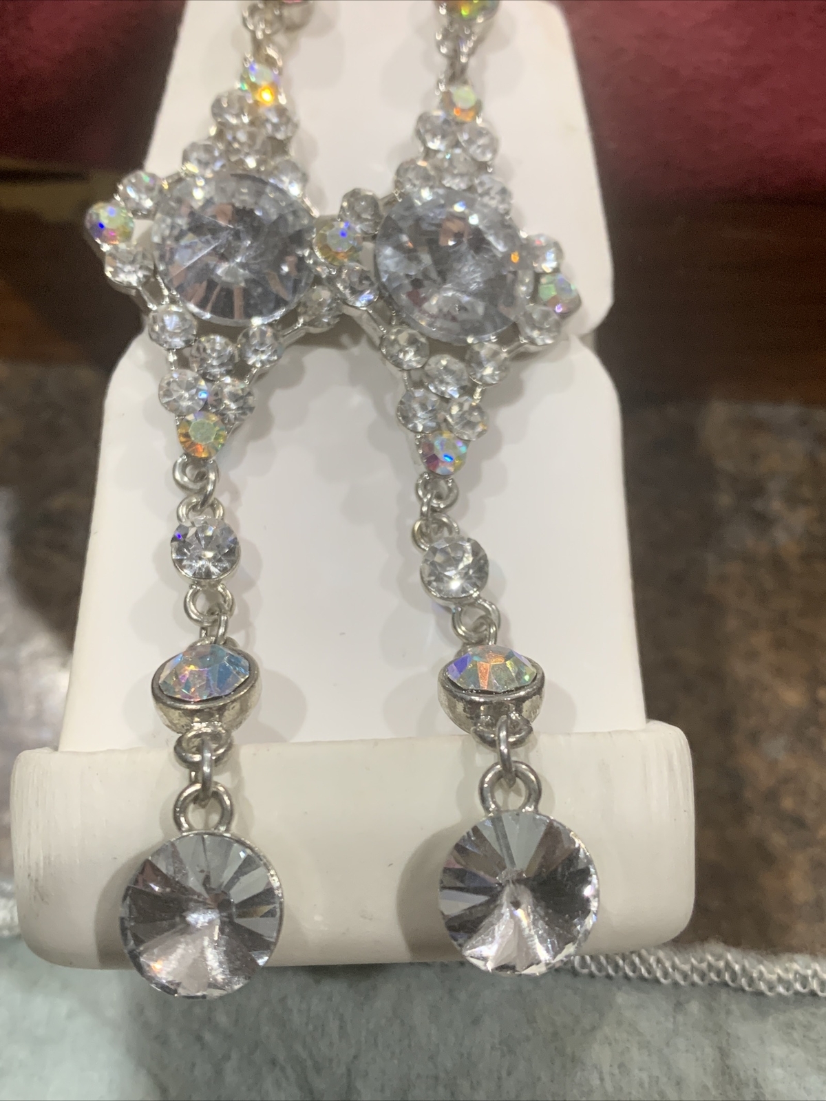 long dangle earrings blingy