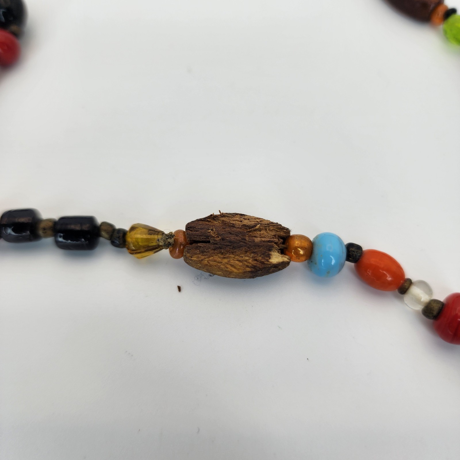Colorful Beaded Long Dangle Necklace Lot Glass Stone Plastic Boho Eclectic