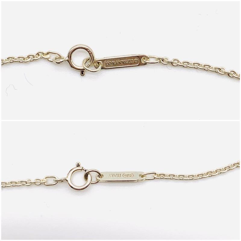 Tiffany & Co. Atlas Cube Design Silver Pendant Necklace Sv925 40cm 0.8 x 0.8cm