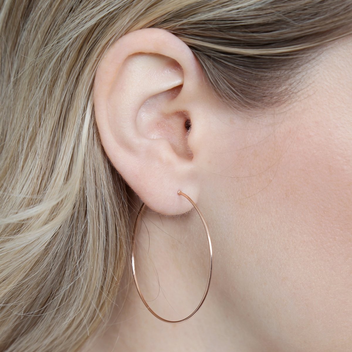 40mm Wire Hoop Earrings