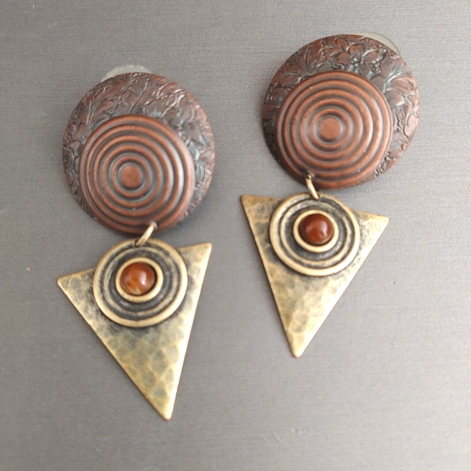 Silver Forest Earrings Pierced Ears Dangle Post 2 1/8” Long Made in Vermont, USA