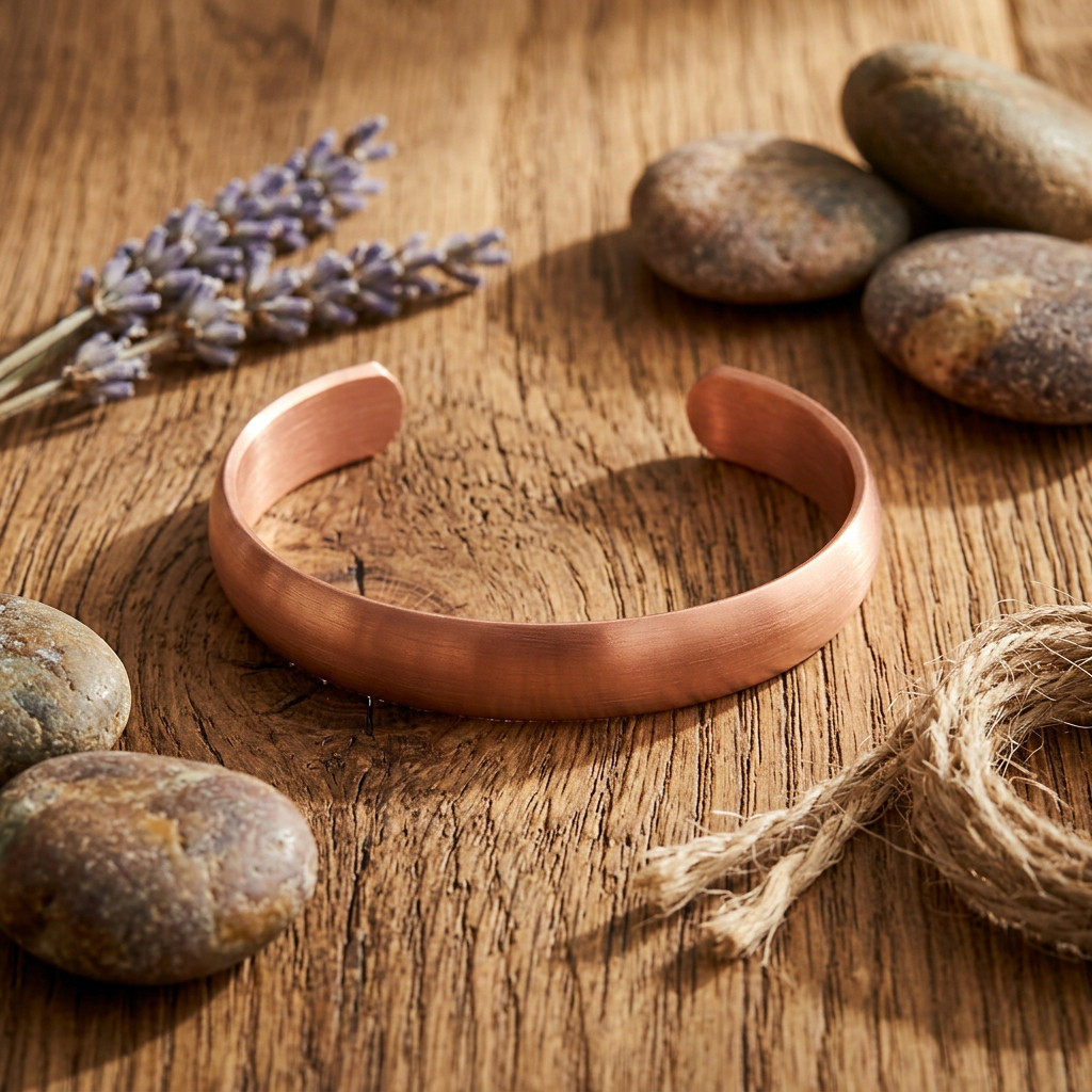 Solid Copper 12mm Dome Cuff Pure Copper Arthritis Therapy Heavy 50gr. Bracelet
