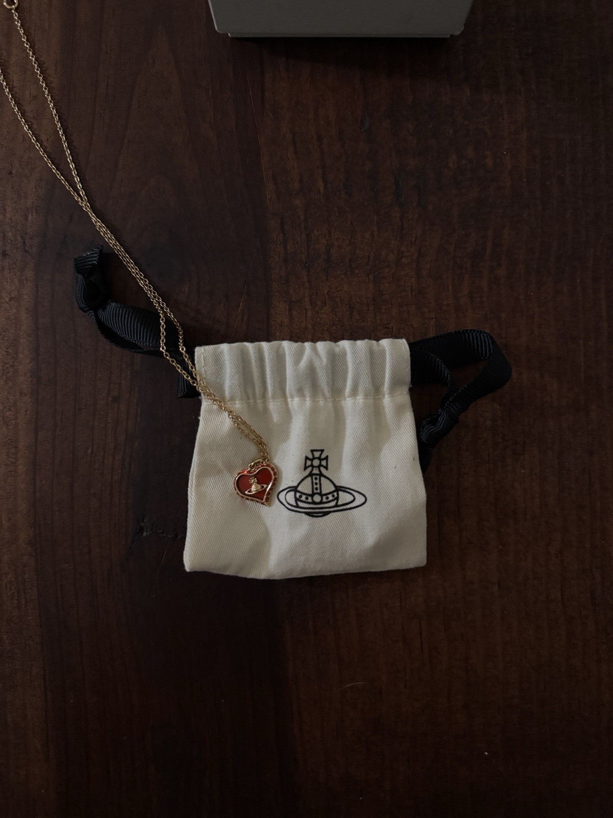 Vivienne Westwood Necklace Rose Gold Petra Heart Pendant