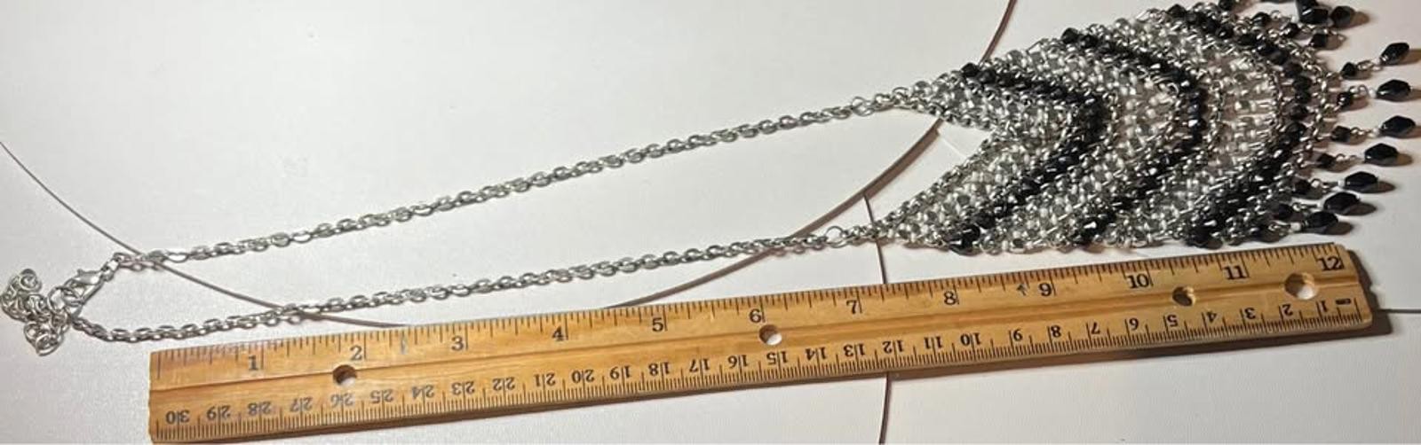 Silver Tone Statement Necklace in Perfect Condition