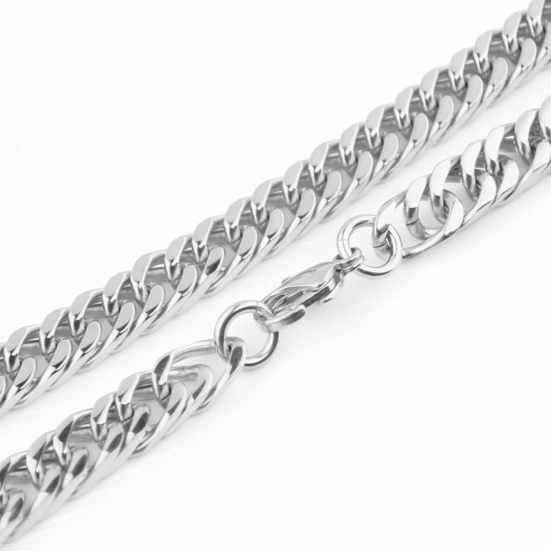 8mm-19mm 7-11″ Stainless Steel Silver Gold Black Cuban Women Mens Chain Bracelet