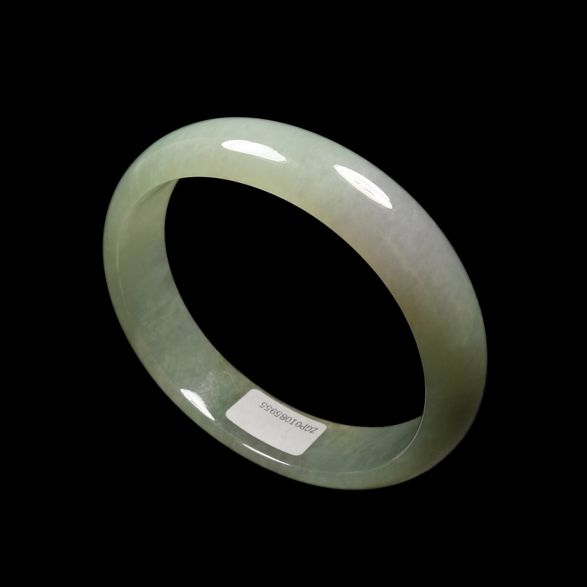 53mm Certified A 100% Natural Lavender Green Jadeite Jade Bangle Bracelet 11963