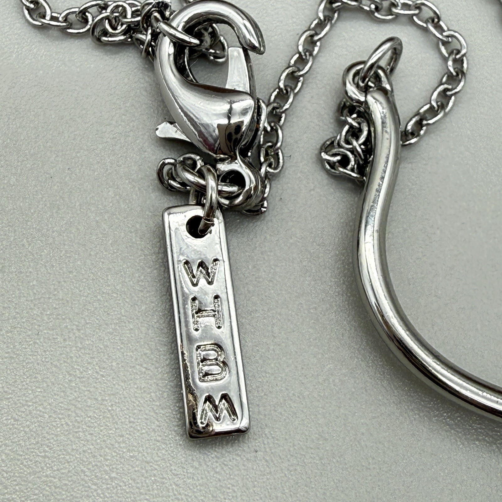 White House Black Market Airplane Necklace CZ Silver Tone WHBM Airplane Necklace
