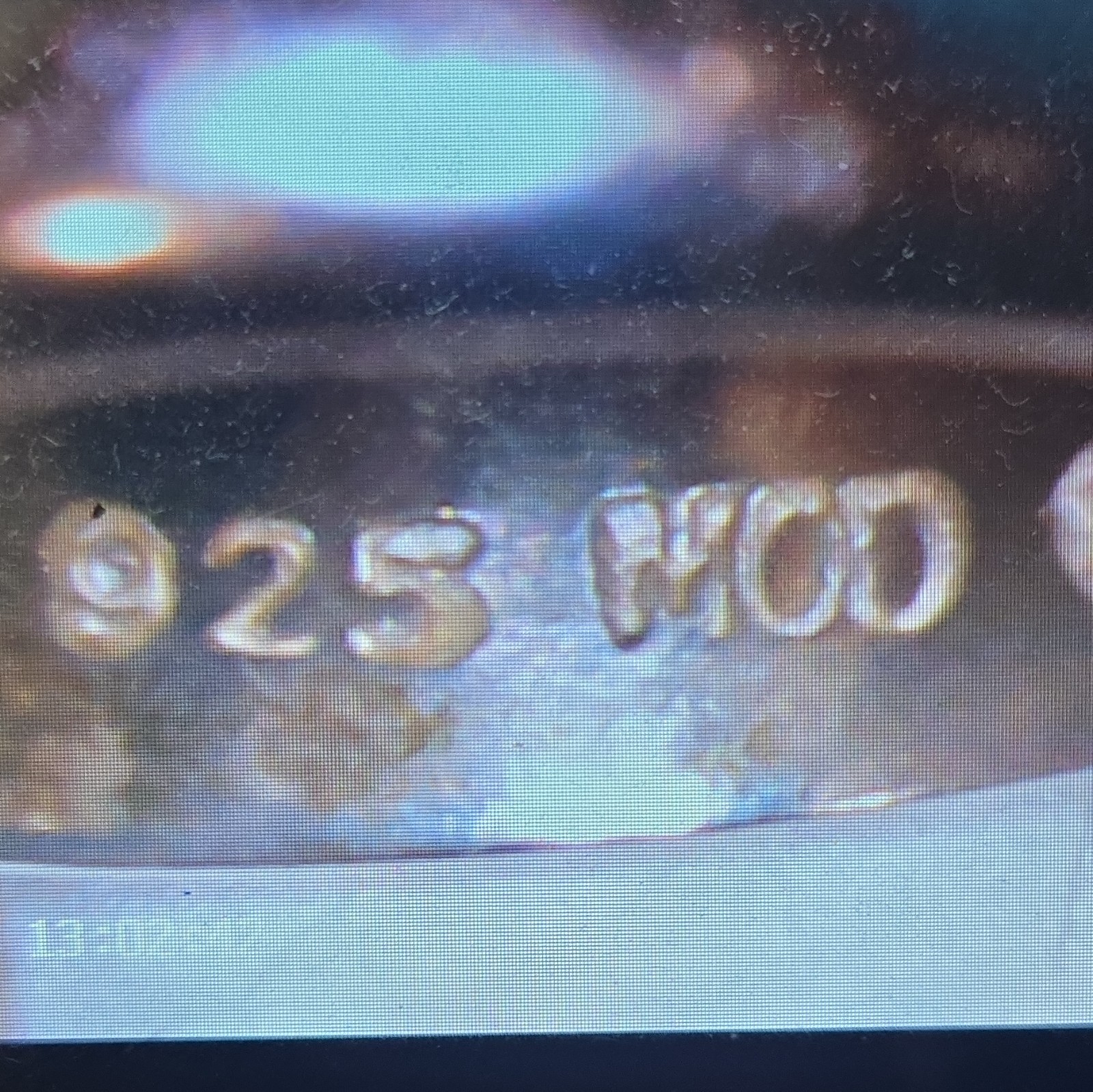 Harley-Davidson 925 Sterling Silver Adjustable Band Toe Ring Red Inlay Size 4