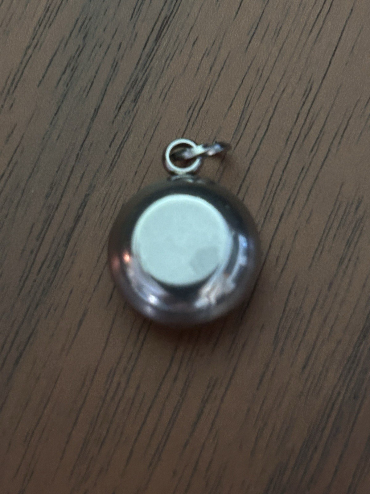 Clear Faceted Crystal Round Silver Pendant