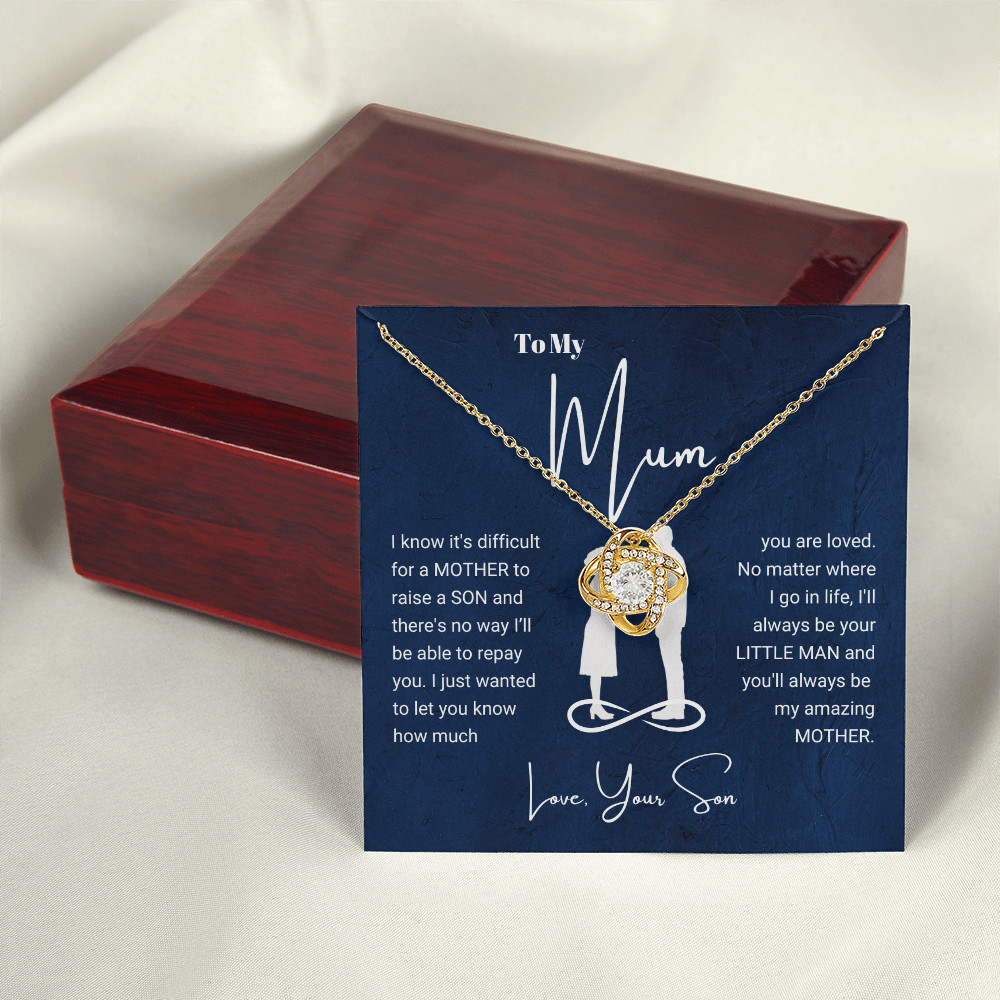 To My Mum Knot necklace mother’s day anniversary valentine’s birthday gift