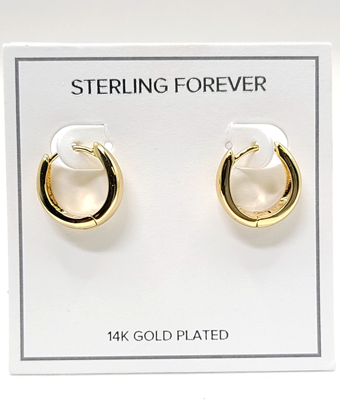 Sterling Forever Lavina Polished Micro Hoop Earrings 14k Gold Plated