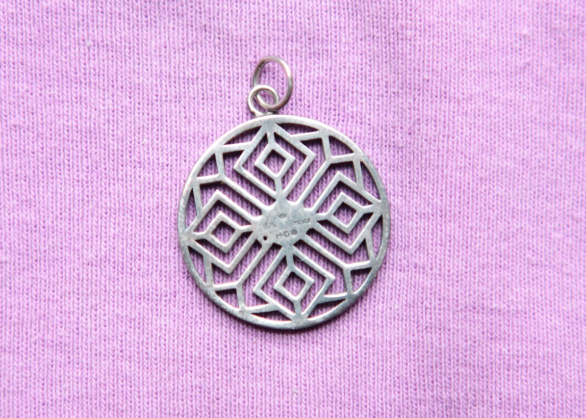 MOD Rare Sterling Silver Harley Davidson Cross Design Pendant