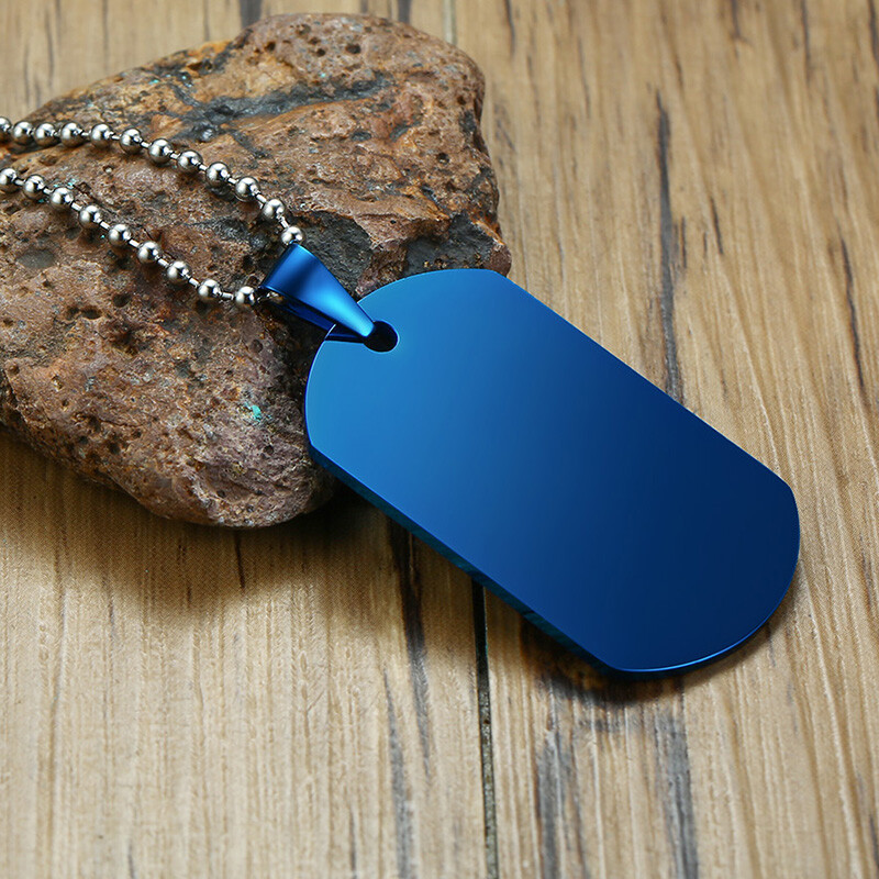 Personalized Engraving Men Necklace Pendant Brother Dog Tag Lucky Halloween Gift