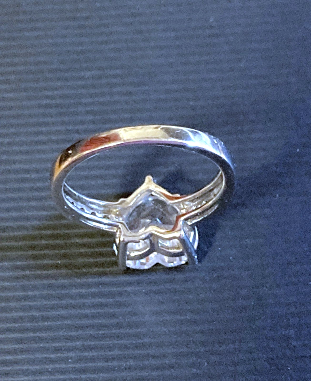 STAUER DIAMONDAURA HEART WITH SIDE STONES TOTAL 3.75CTS 925 STERLING SILVER SZ7