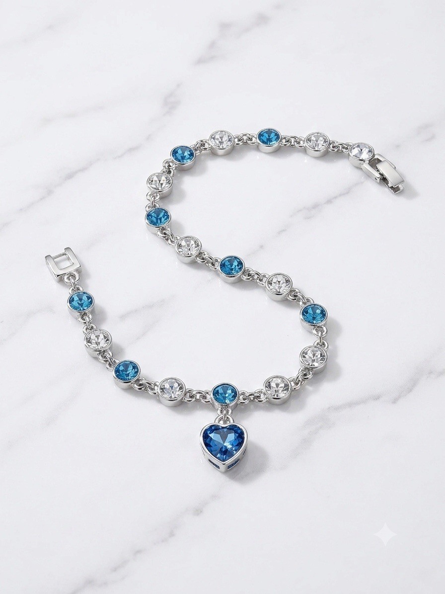 Silver Crystal Tennis Bracelet made with Swarovski elements unique models