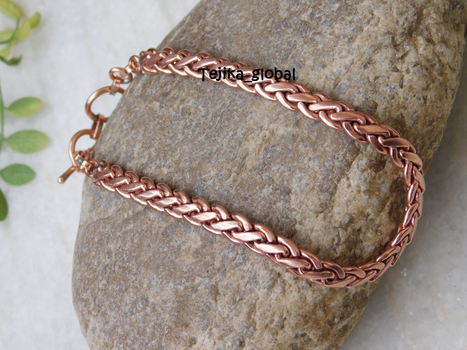 Heavy Chain Link Pure Copper Bracelet Arthritis Pain Relief Men’s Bracelets,