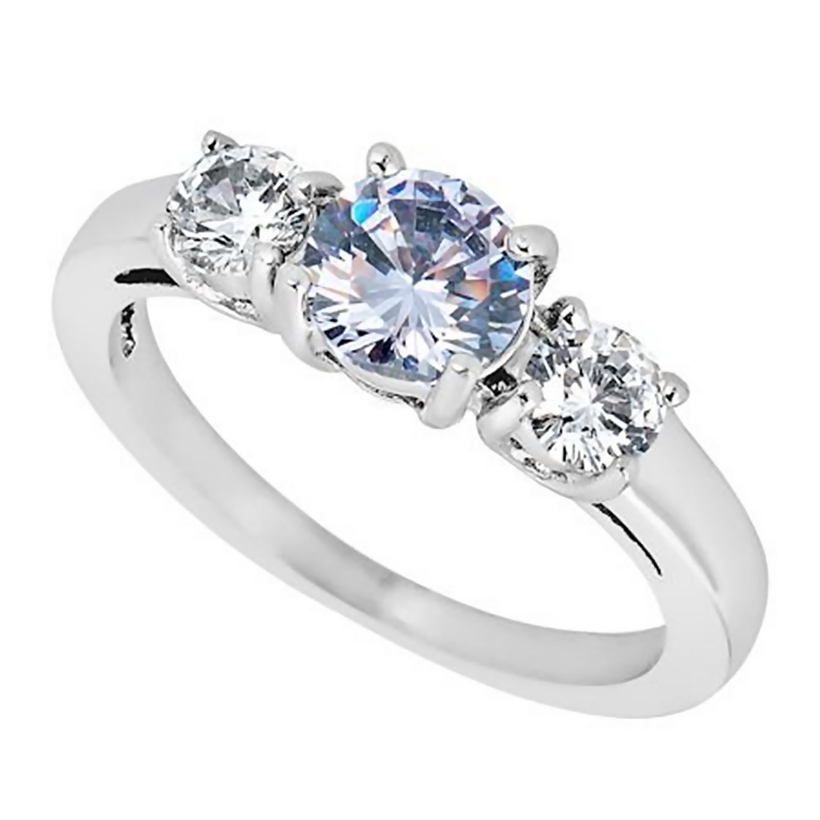 June Birthstone Ring Womens Purple Cubic Zirconia Stainless Steel Band Size 3-10