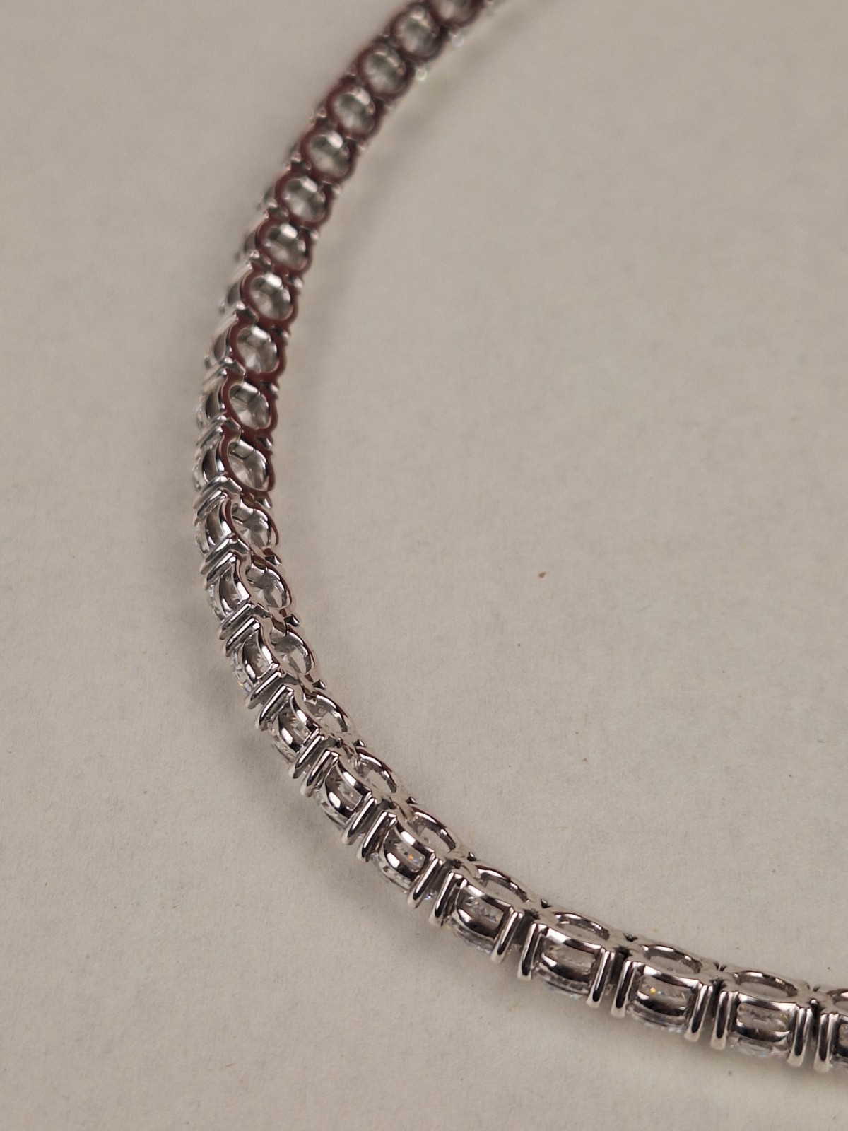 Swarovski Zirconia Sterling Silver Tennis Bracelet Stamped 925 8.75 Inches