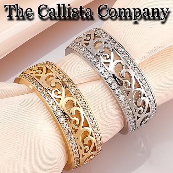 30K+ Sold LAB-CREATED RD CUT CLEAR 3A+ CZ ELEGANT GOLD ETERNITY BAND SZ 6-8